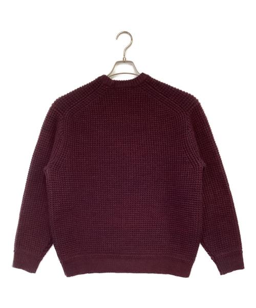 SUPREME（シュプリーム）SUPREME (シュプリーム) Waffle Small Box Sweater（ワッフル スモール ボックス セーター） バーガンディー サイズ:Mの古着・服飾アイテム
