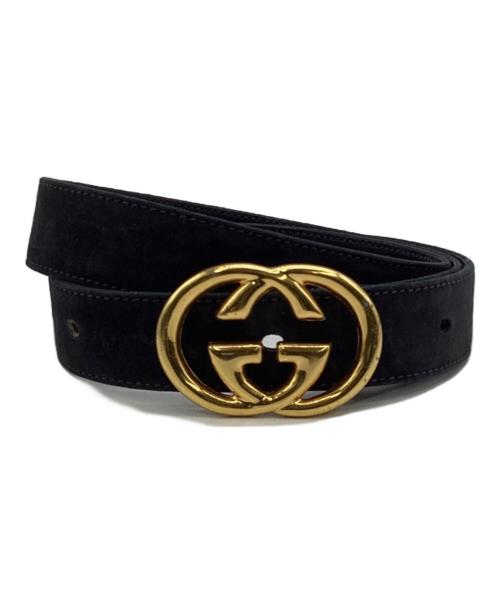 GUCCI（グッチ）GUCCI (グッチ) ロゴ ベルト ブラック サイズ:75/30の古着・服飾アイテム