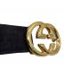 中古・古着 GUCCI (グッチ) ロゴ ベルト ブラック サイズ:75/30：6000円
