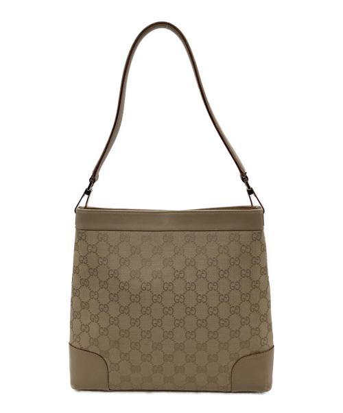 GUCCI（グッチ）GUCCI (グッチ) GGキャンバス ワンショルダーバッグ ベージュの古着・服飾アイテム