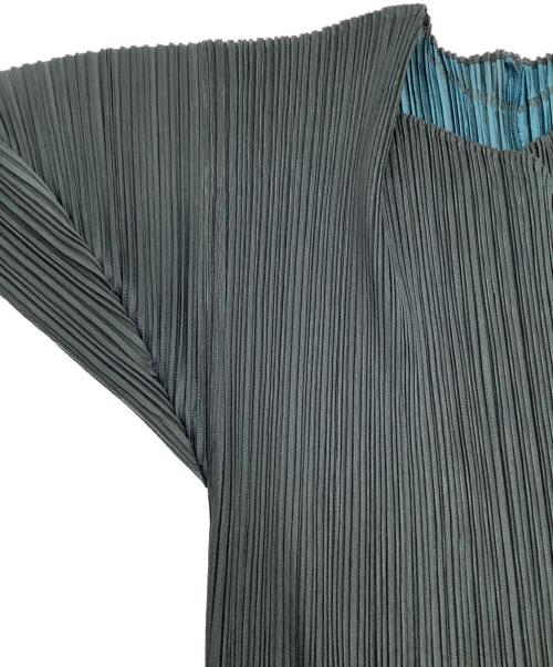 PLEATS PLEASE（プリーツプリーズ）PLEATS PLEASE (プリーツプリーズ) プリーツカーディガン グリーン サイズ:3の古着・服飾アイテム