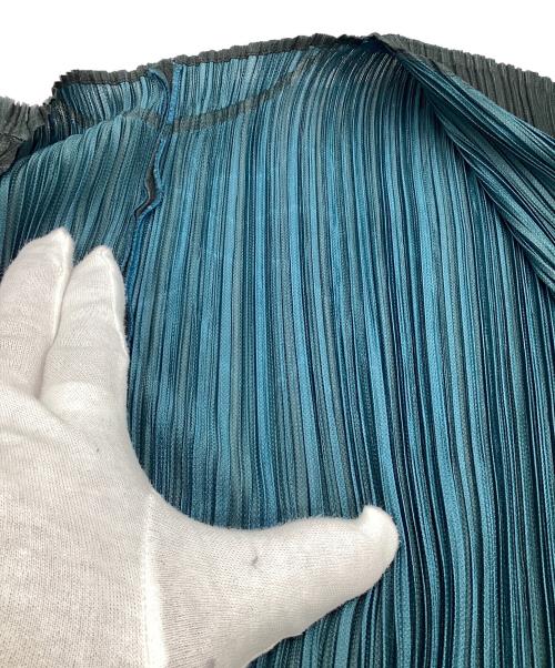 PLEATS PLEASE（プリーツプリーズ）PLEATS PLEASE (プリーツプリーズ) プリーツカーディガン グリーン サイズ:3の古着・服飾アイテム