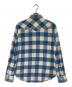 RRL (ダブルアールエル) ウエスタン シャツ アイボリー×ブルー サイズ:M：12000円