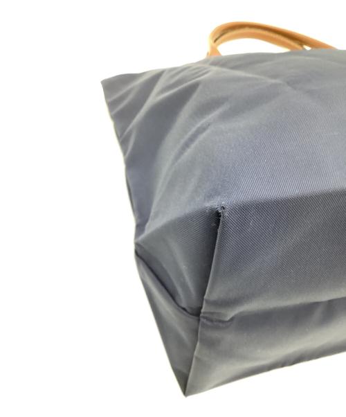 LONGCHAMP（ロンシャン）LONGCHAMP (ロンシャン) ル プリアージュ CABAS（カバス）トートバッグ ネイビー×ブラウンの古着・服飾アイテム