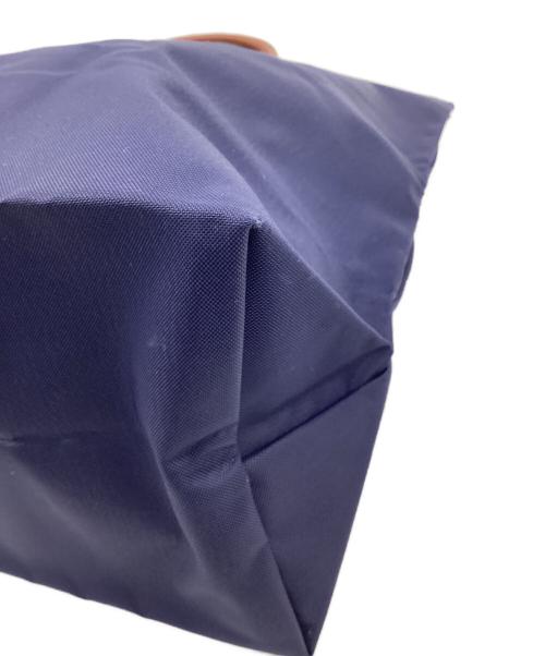 LONGCHAMP（ロンシャン）LONGCHAMP (ロンシャン) ル プリアージュ CABAS（カバス）トートバッグ ネイビー×ブラウンの古着・服飾アイテム