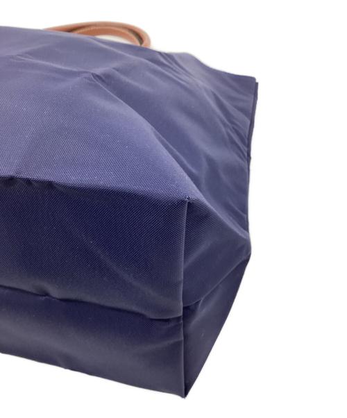 LONGCHAMP（ロンシャン）LONGCHAMP (ロンシャン) ル プリアージュ CABAS（カバス）トートバッグ ネイビー×ブラウンの古着・服飾アイテム