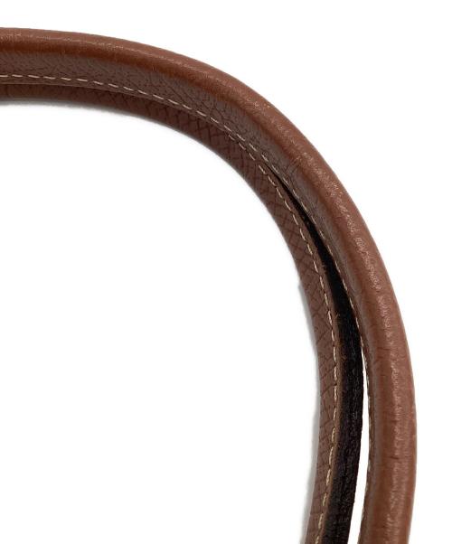 LONGCHAMP（ロンシャン）LONGCHAMP (ロンシャン) ル プリアージュ CABAS（カバス）トートバッグ ネイビー×ブラウンの古着・服飾アイテム
