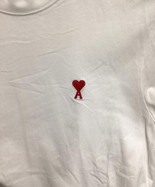 AMI PARIS（アミ パリス）AMI PARIS (アミ パリス) SMALL HEART LOGO HALF T-SHIRTS ホワイト サイズ:Sの古着・服飾アイテム