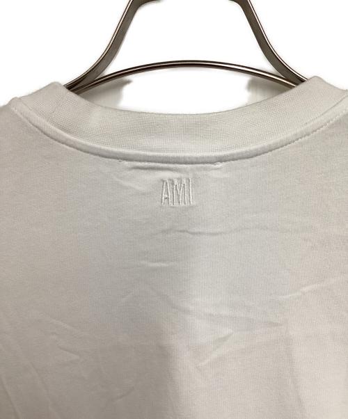 AMI PARIS（アミ パリス）AMI PARIS (アミ パリス) SMALL HEART LOGO HALF T-SHIRTS ホワイト サイズ:Sの古着・服飾アイテム