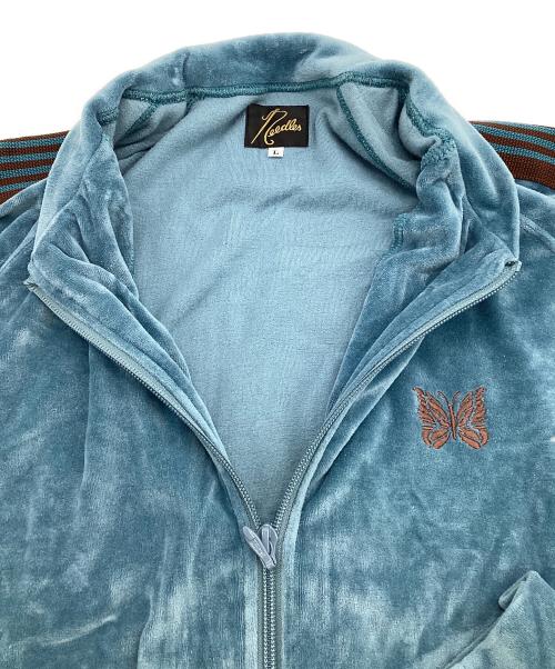 Needles（ニードルズ）Needles (ニードルズ) R.C. TRACK JACKET（R.C.トラックジャケット） スカイブルー×ブラウン サイズ:Lの古着・服飾アイテム