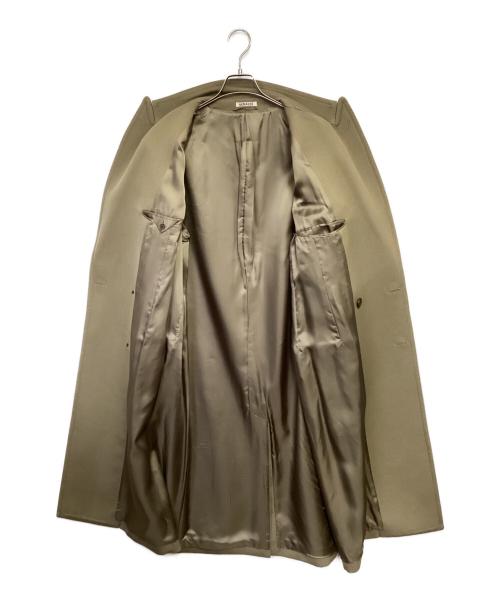 AURALEE（オーラリー）AURALEE (オーラリー) DOUBLE CLOTH HARD TWIST CARSEY CHESTERFIELD COAT（ダブル クロス ハード ツイスト カーシー チェスターフィールド コート） ベージュ サイズ:4の古着・服飾アイテム