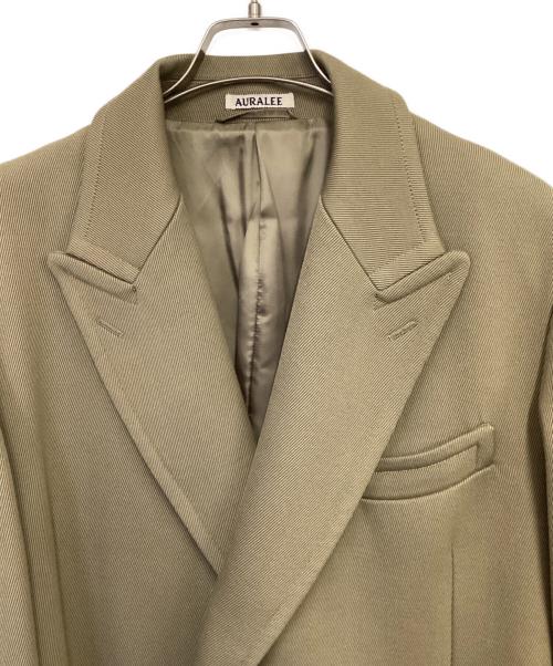 AURALEE（オーラリー）AURALEE (オーラリー) DOUBLE CLOTH HARD TWIST CARSEY CHESTERFIELD COAT（ダブル クロス ハード ツイスト カーシー チェスターフィールド コート） ベージュ サイズ:4の古着・服飾アイテム