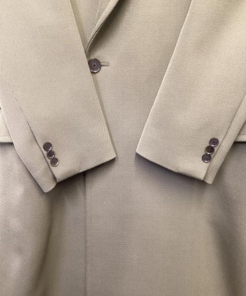 AURALEE（オーラリー）AURALEE (オーラリー) DOUBLE CLOTH HARD TWIST CARSEY CHESTERFIELD COAT（ダブル クロス ハード ツイスト カーシー チェスターフィールド コート） ベージュ サイズ:4の古着・服飾アイテム