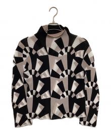 ISSEY MIYAKE me（イッセイ ミヤケ ミー）の古着「プリーツカットソー」｜ブラック×ベージュ