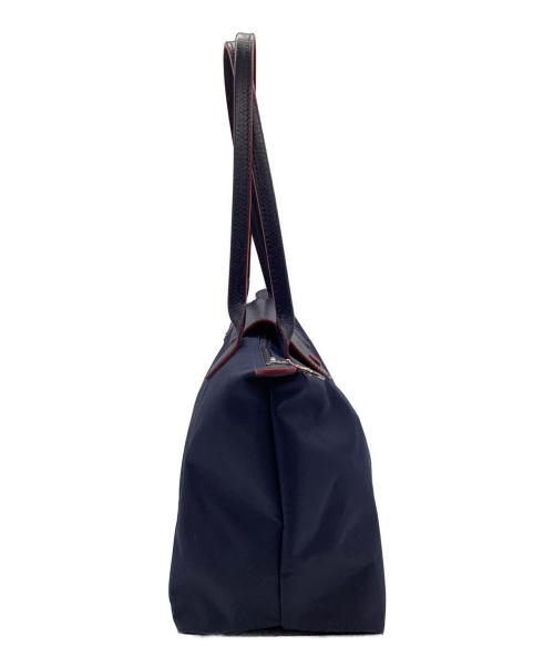 LONGCHAMP（ロンシャン）LONGCHAMP (ロンシャン) ル プリアージュ ナイロントートバッグ レッド×ネイビーの古着・服飾アイテム