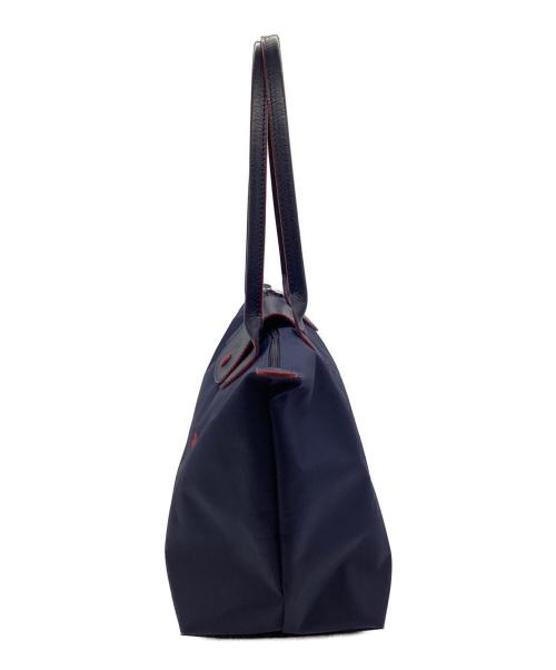 LONGCHAMP（ロンシャン）LONGCHAMP (ロンシャン) ル プリアージュ ナイロントートバッグ レッド×ネイビーの古着・服飾アイテム