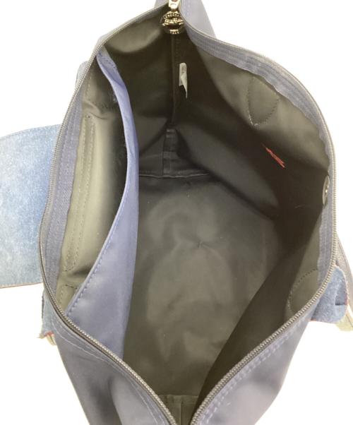 LONGCHAMP（ロンシャン）LONGCHAMP (ロンシャン) ル プリアージュ ナイロントートバッグ レッド×ネイビーの古着・服飾アイテム