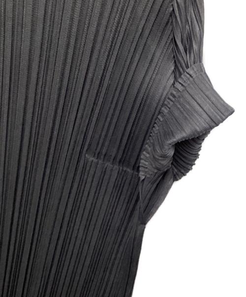 PLEATS PLEASE（プリーツプリーズ）PLEATS PLEASE (プリーツプリーズ) プリーツ半袖カットソー グレー サイズ:4の古着・服飾アイテム