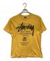 stussy（ステューシー）の古着「WORLD TOUR（ワールドツアー）Tシャツ」｜イエロー
