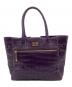 LEATHER JEWELS (レザージュエルズ) MODEL T クロコダイルハンドバッグ パープル：20000円