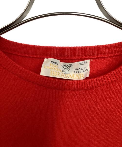 BRAEMAR（ブレーマー）BRAEMAR (ブレーマー) 薄手ニット レッド サイズ:なしの古着・服飾アイテム