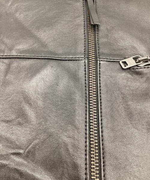 COACH（コーチ）COACH (コーチ) シングル ラムレザー ライダースジャケット ブラック サイズ:Mの古着・服飾アイテム