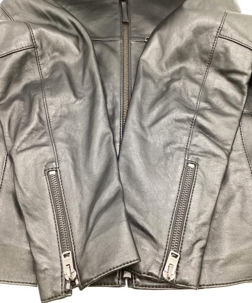 COACH（コーチ）COACH (コーチ) シングル ラムレザー ライダースジャケット ブラック サイズ:Mの古着・服飾アイテム