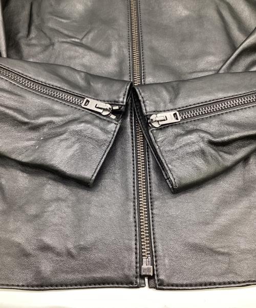 COACH（コーチ）COACH (コーチ) シングル ラムレザー ライダースジャケット ブラック サイズ:Mの古着・服飾アイテム