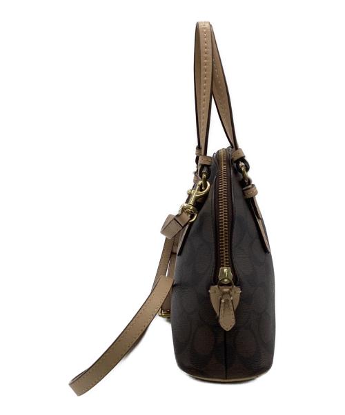 COACH（コーチ）COACH (コーチ) シグネチャー 2WAYショルダーバッグ ブラウンの古着・服飾アイテム