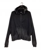 FARFROMWHATファーフロムワット）の古着「FAR WASHED HOODIE ZIP-UP（ファー ウォッシュド フーディー ジップアップ）」｜ブラック