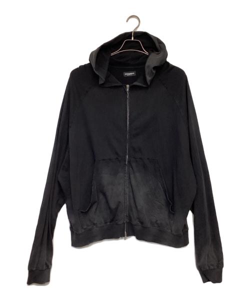 FARFROMWHAT（ファーフロムワット）FARFROMWHAT (ファーフロムワット) FAR WASHED HOODIE ZIP-UP（ファー ウォッシュド フーディー ジップアップ） ブラック サイズ:2の古着・服飾アイテム