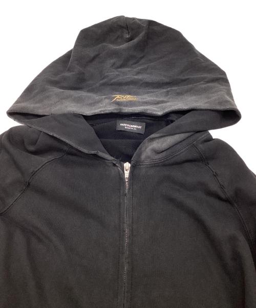 FARFROMWHAT（ファーフロムワット）FARFROMWHAT (ファーフロムワット) FAR WASHED HOODIE ZIP-UP（ファー ウォッシュド フーディー ジップアップ） ブラック サイズ:2の古着・服飾アイテム