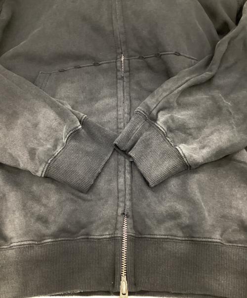 FARFROMWHAT（ファーフロムワット）FARFROMWHAT (ファーフロムワット) FAR WASHED HOODIE ZIP-UP（ファー ウォッシュド フーディー ジップアップ） ブラック サイズ:2の古着・服飾アイテム