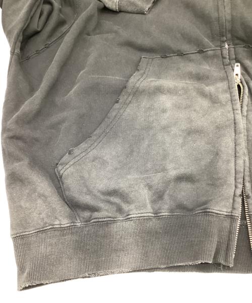 FARFROMWHAT（ファーフロムワット）FARFROMWHAT (ファーフロムワット) FAR WASHED HOODIE ZIP-UP（ファー ウォッシュド フーディー ジップアップ） ブラック サイズ:2の古着・服飾アイテム