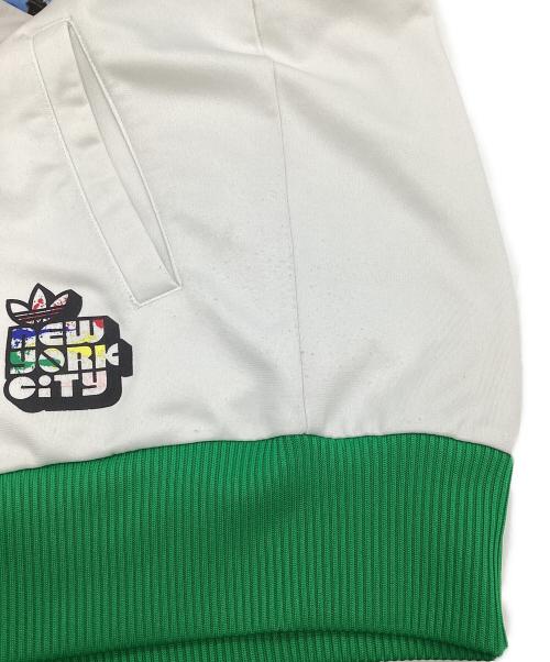 adidas（アディダス）adidas (アディダス) Bill McMullen (ビル・マクマレン) adicolor G6 トラックジャケット ホワイト×グリーン サイズ:Mの古着・服飾アイテム