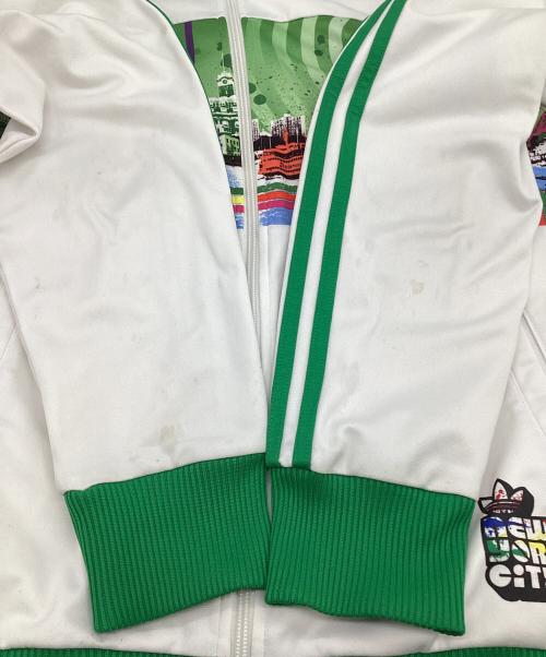 adidas（アディダス）adidas (アディダス) Bill McMullen (ビル・マクマレン) adicolor G6 トラックジャケット ホワイト×グリーン サイズ:Mの古着・服飾アイテム