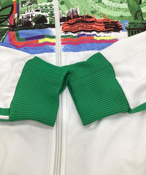 adidas（アディダス）adidas (アディダス) Bill McMullen (ビル・マクマレン) adicolor G6 トラックジャケット ホワイト×グリーン サイズ:Mの古着・服飾アイテム