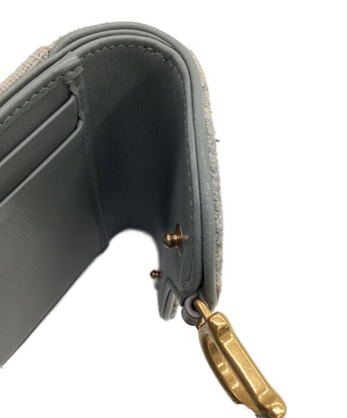 Christian Dior（クリスチャン ディオール）Christian Dior (クリスチャン ディオール) Saddle Lotus（サドル ロータス）ウォレット グレーの古着・服飾アイテム