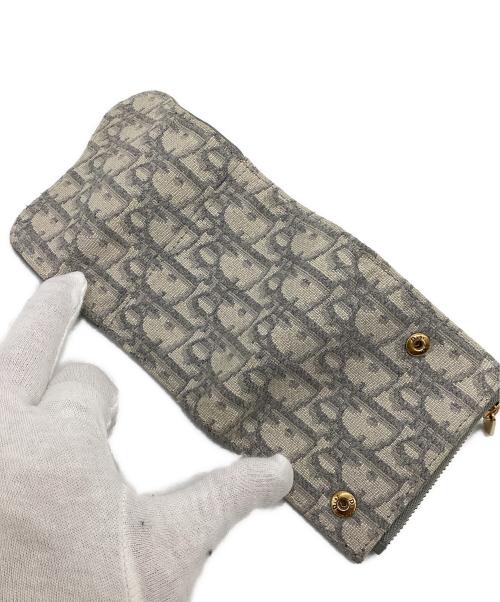 Christian Dior（クリスチャン ディオール）Christian Dior (クリスチャン ディオール) Saddle Lotus（サドル ロータス）ウォレット グレーの古着・服飾アイテム
