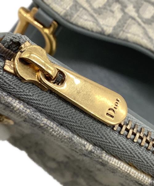 Christian Dior（クリスチャン ディオール）Christian Dior (クリスチャン ディオール) Saddle Lotus（サドル ロータス）ウォレット グレーの古着・服飾アイテム
