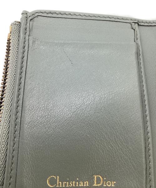 Christian Dior（クリスチャン ディオール）Christian Dior (クリスチャン ディオール) Saddle Lotus（サドル ロータス）ウォレット グレーの古着・服飾アイテム