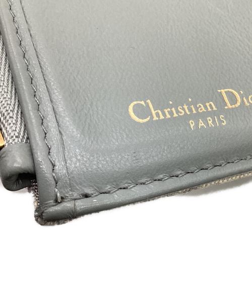 Christian Dior（クリスチャン ディオール）Christian Dior (クリスチャン ディオール) Saddle Lotus（サドル ロータス）ウォレット グレーの古着・服飾アイテム