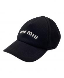 MIU MIU（ミュウミュウ）の古着「キャップ」｜ブラック