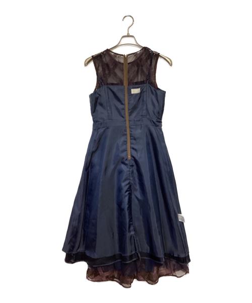 GRACE CLASS（グレースクラス）GRACE CLASS (グレースクラス) ノースリーブワンピース ライトピンク×ネイビー サイズ:38の古着・服飾アイテム