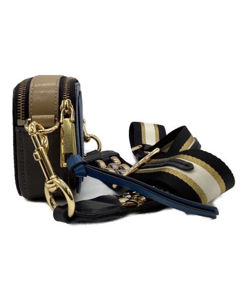 MARC JACOBS（マークジェイコブス）MARC JACOBS (マークジェイコブス) THE SNAPSHOT（スナップショット）ショルダーバッグ ブルー×ベージュの古着・服飾アイテム