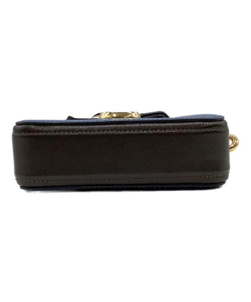 MARC JACOBS（マークジェイコブス）MARC JACOBS (マークジェイコブス) THE SNAPSHOT（スナップショット）ショルダーバッグ ブルー×ベージュの古着・服飾アイテム