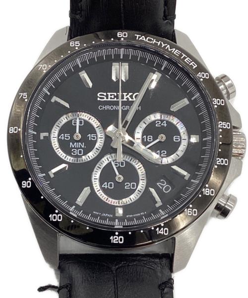 SEIKO（セイコー）SEIKO (セイコー) クロノグラフ クォーツ腕時計 ブラックの古着・服飾アイテム