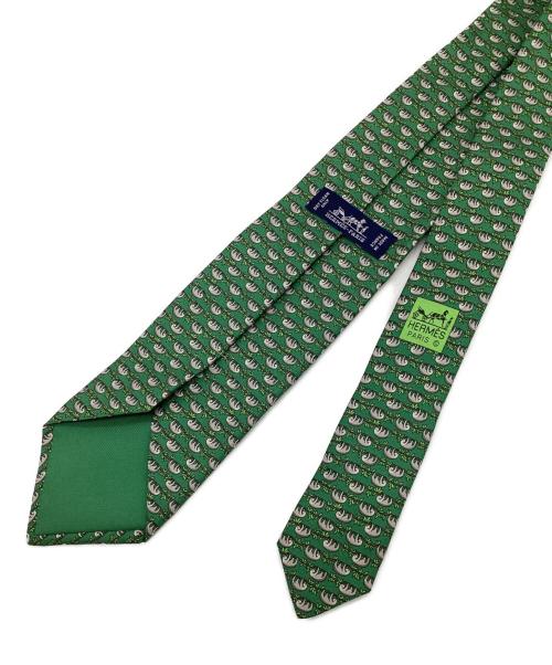 HERMES（エルメス）HERMES (エルメス) ネクタイ グリーン サイズ:-の古着・服飾アイテム