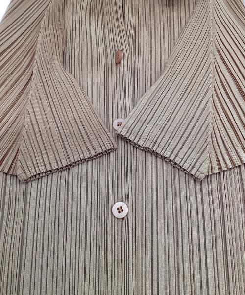 PLEATS PLEASE（プリーツプリーズ）PLEATS PLEASE (プリーツプリーズ) プリーツシャツ オレンジ サイズ:3の古着・服飾アイテム