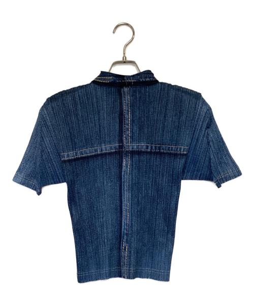 PLEATS PLEASE（プリーツプリーズ）PLEATS PLEASE (プリーツプリーズ) プリーツシャツ ブルー サイズ:3の古着・服飾アイテム